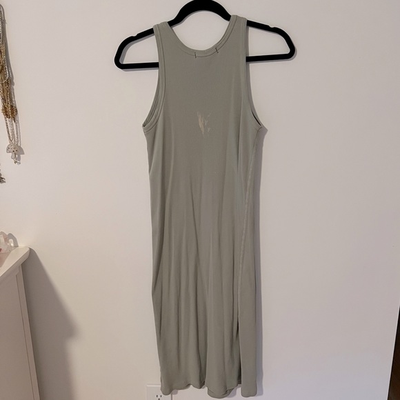 AMO Rib Tank Dress, Large, Sage Green - Picture 5 of 6